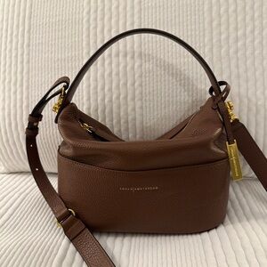 Smaak Amsterdam ‘Kim’ Crossbody Top Handle Handbag in Brown Leather
